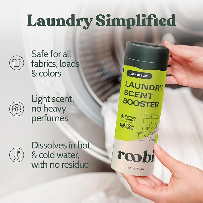 Roobi Sustainable Laundry Scent Booster Beads. Linen Breeze Fragrance Laundry - Image 2