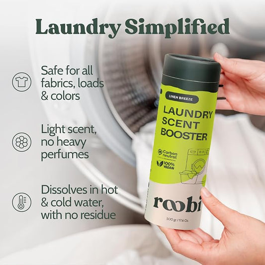 Roobi Sustainable Laundry Scent Booster Beads. Linen Breeze Fragrance Laundry - Image 2