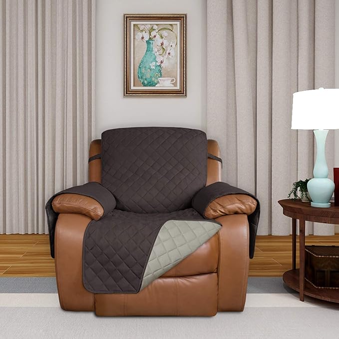 PureFit Reversible Quilted Oversized Recliner Sofa Cover, Water Resistant - Image 2