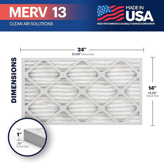 BNX TruFilter 14x24x1 Air Filter MERV 13 - Image 2