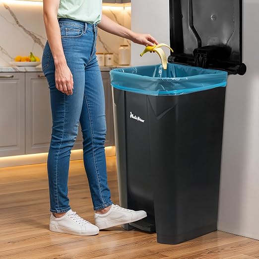 27 Gallon Step-On Trash Can/Container, Hands-Free Disposal - Image 9