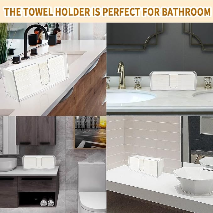 2Pack Acrylic Countertop Paper Towel Holder, Paper Towel Dispenser - Image 5