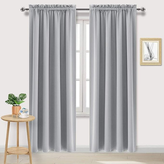 DWCN Silver Grey Blackout Curtains by DWCN