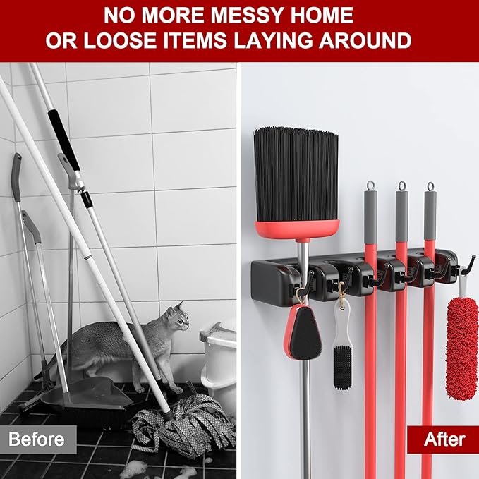 LETMY Broom Holder Wall Mount - Image 4