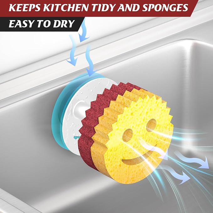 Sponge Holder for Kitchen Sink, Sink Caddy Organizer - Image 4