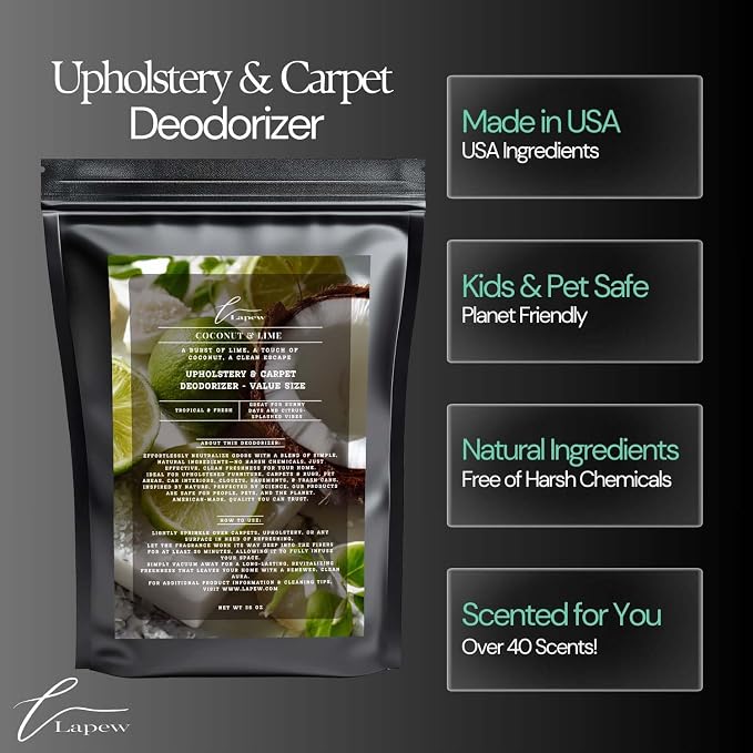 Coconut & Lime Carpet Freshener Powder Refill 36 oz | Powerful Odor Eliminator - Image 5