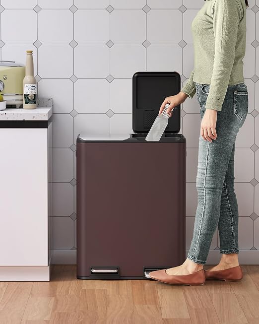 Arlopu 16Gal Dual Trash Can w/2 Built-in Box - Image 7
