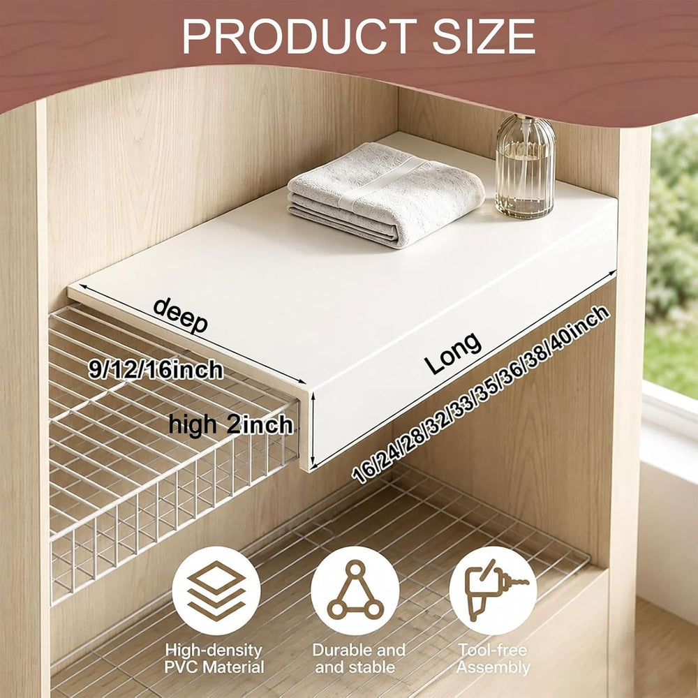 Wire Rack Cover for Garage Shelves 29x9x2in White 5pcs Wire Rack Cover Heavy ...