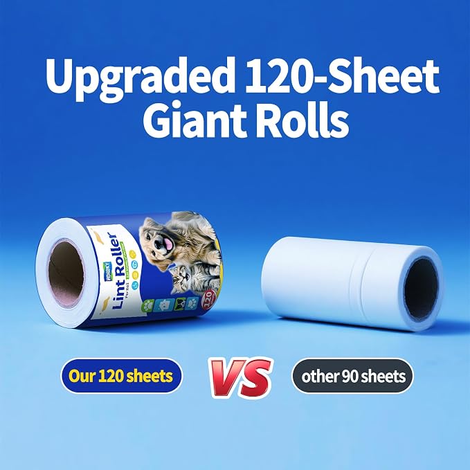 lint Rollers for pet Hair Extra Sticky Heavy Duty Lent Roller for Dog and Cat - Image 6