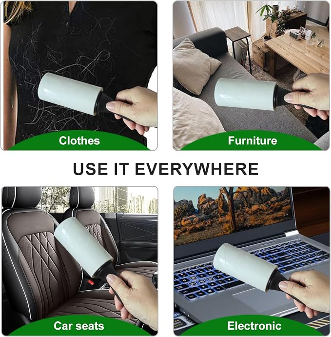 Lint Rollers for Pet Hair Extra Sticky, 600 Sheets Value Set Lint Roller - Image 6