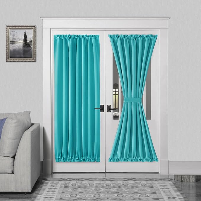 DWCN French Door Curtains – Rod Pocket Thermal Blackout Curtain by DWCN