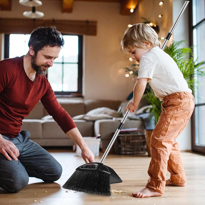 Heavy Duty Black Metal Dust Pan -Handheld Dustpan - Image 6