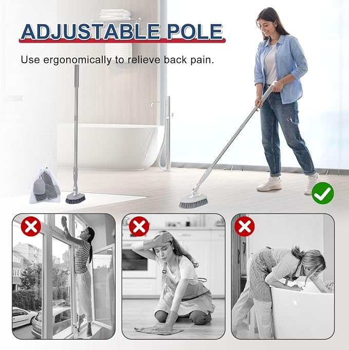Tile Tub Floor Cleaner Scrubber - Image 7