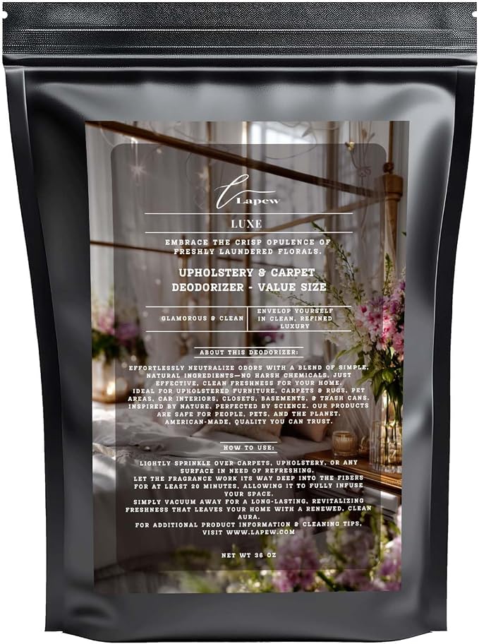 Luxe Carpet Freshener Powder Refill 36 oz | Powerful Odor Eliminator by Lapew