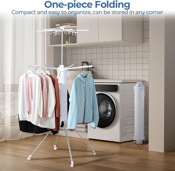 GCCSJ 4-Legged Foldable and Portable Clothes Drying Rack, Collapsible Octopus - Image 4