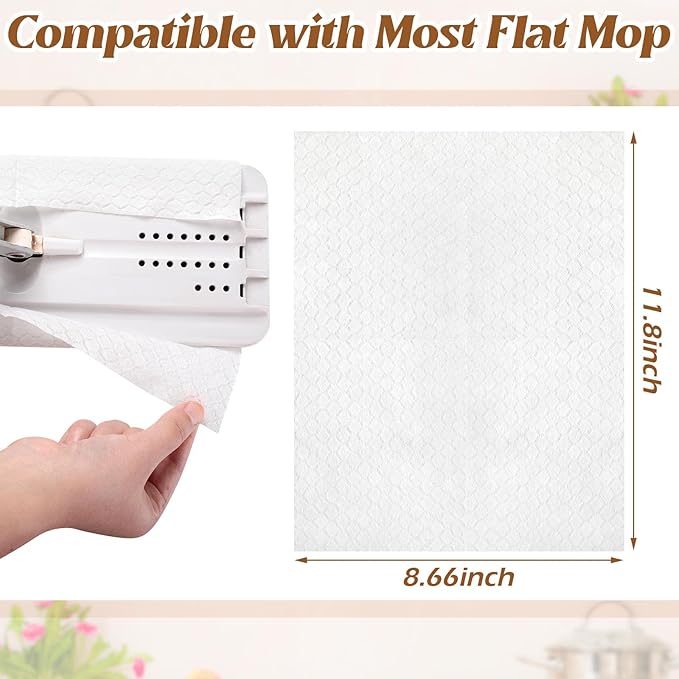 Hoolerry 300 Count Dry Sweeping Cloths Dry Mop Refills Sweeper Dusting Cloths - Image 2