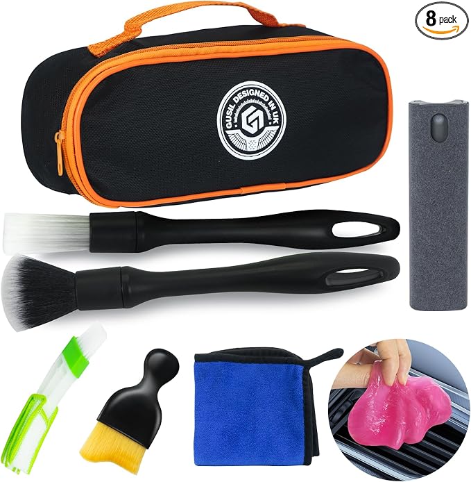 8PCS Car Interior Detailing Kit, Dash Duster by Gusil