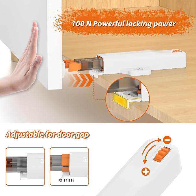 Jiayi Push to Open Door Catches Heavy Duty 2 Pack Push Opener Door Latch - Image 5