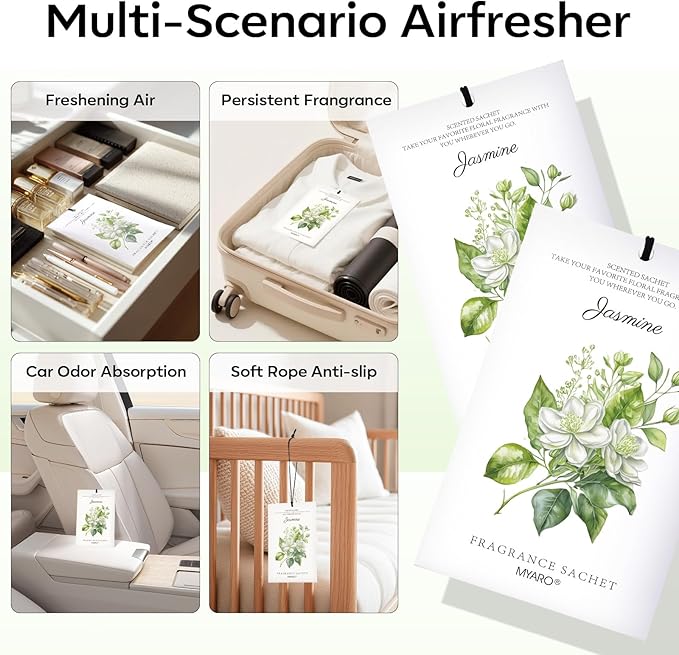 MYARO 12 Packs Jasmine Scented Sachets - Image 4