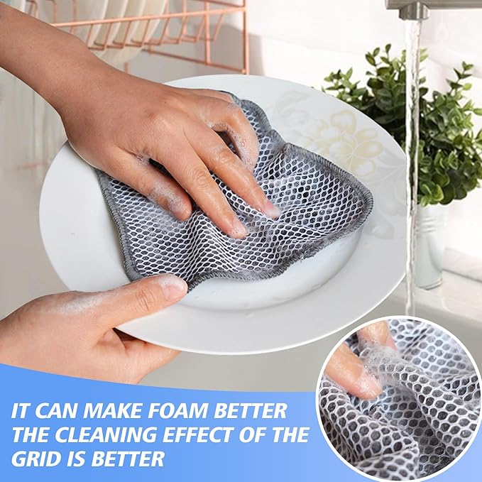 KinHwa Kitchen Washcloths for Dishes Absorbent Microfiber Dish Cloths Quick Dry - Image 2