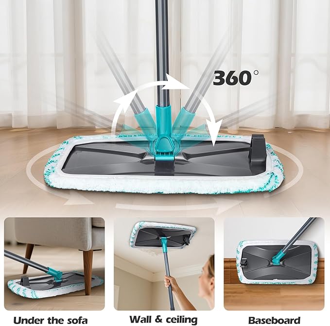 MASTERTOP Microfiber Flat Mop, Extra Large Surface Dust Mop - Image 3