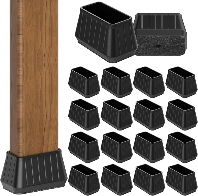 24PCS Rectangular Chair Leg Floor Protectors by Violibar