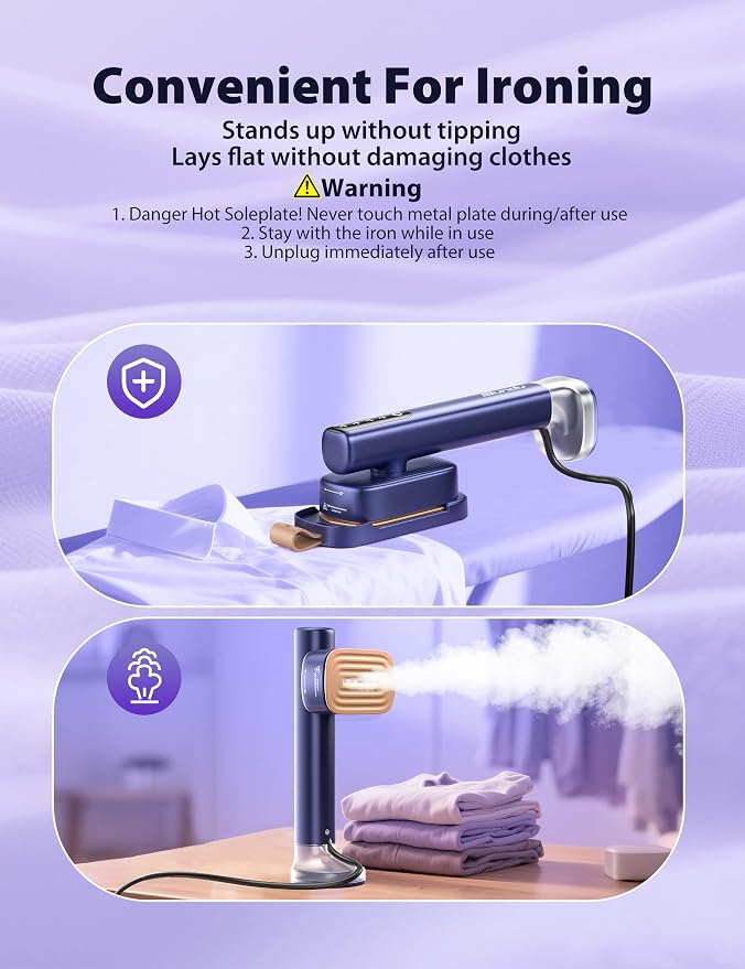 Sundu Steamer for Clothes, 15s Fast Heat-up Handheld Garment Steamer, 35mins - Image 6