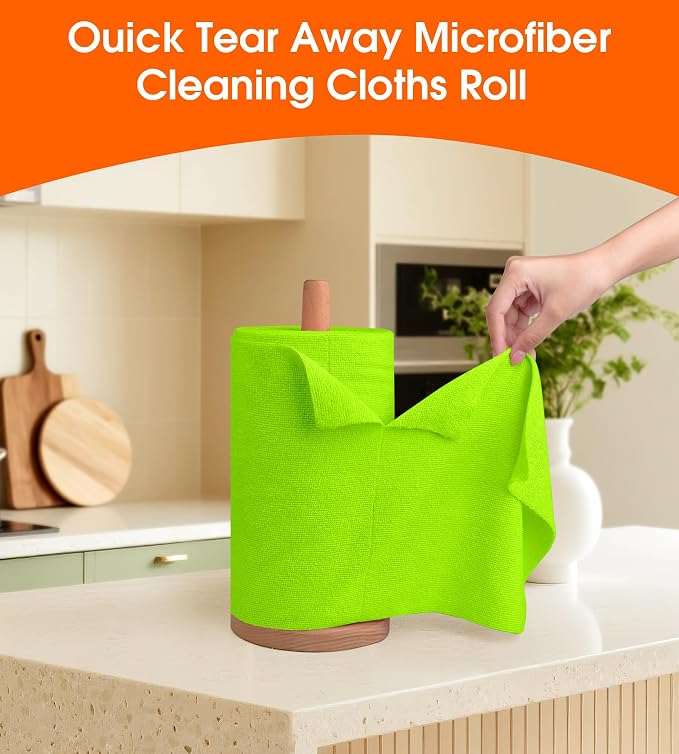 Roll of Microfiber Cleaning Cloth –100 Pack, Tear Away Microfiber Towels - Image 5