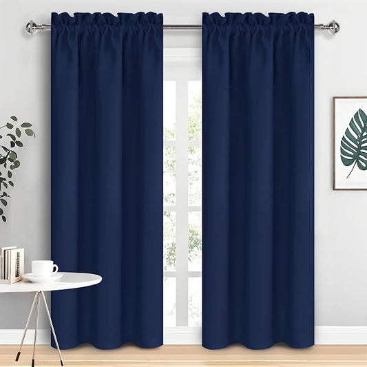 DWCN Navy Blue Blackout Curtains by DWCN
