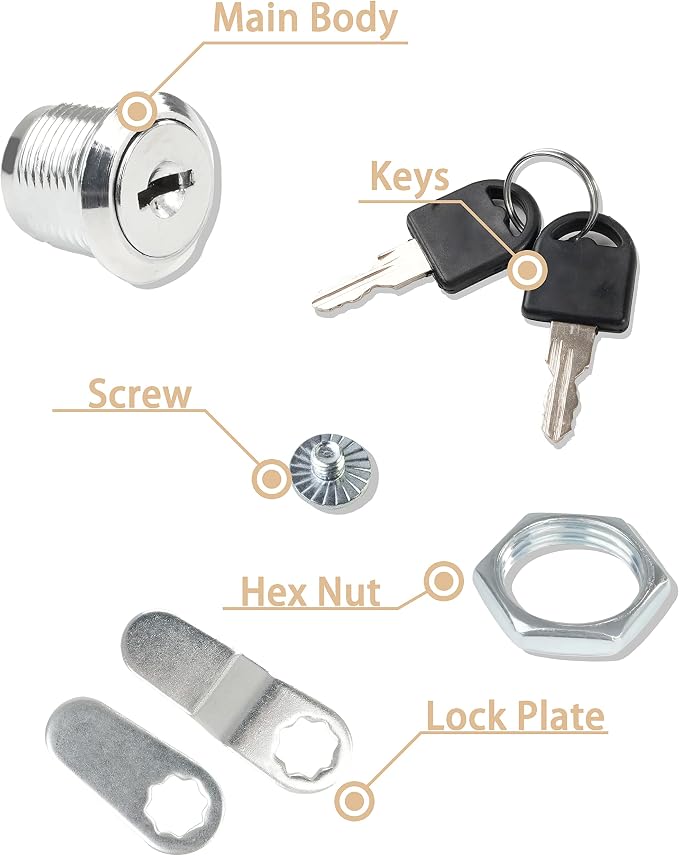 Cabinet Locks, Cylinder Locks, Zinc Alloy Cam Lock - Image 4