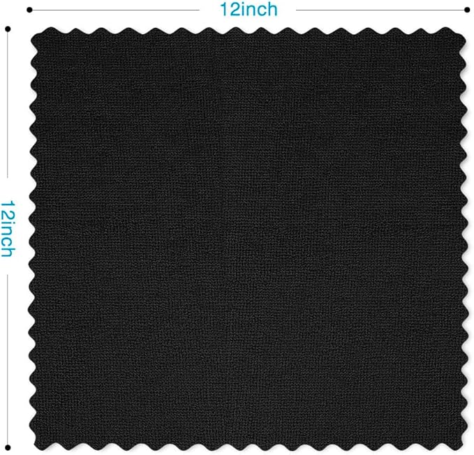 Orighty Black Microfiber Cleaning Cloth, 100 Pack Highly Absorbent Cleaning - Image 4