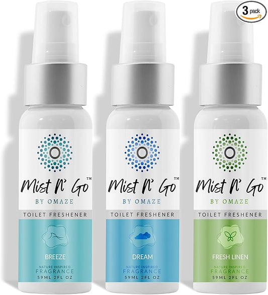 Mist N' Go by Omaze Travel Toilet Odor Eliminator by MISTNGO