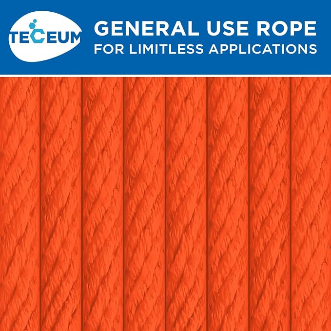 TECEUM Cotton Rope 3/16” – 100 FT – Strong All-Purpose Braided Rope – Natural - Image 9