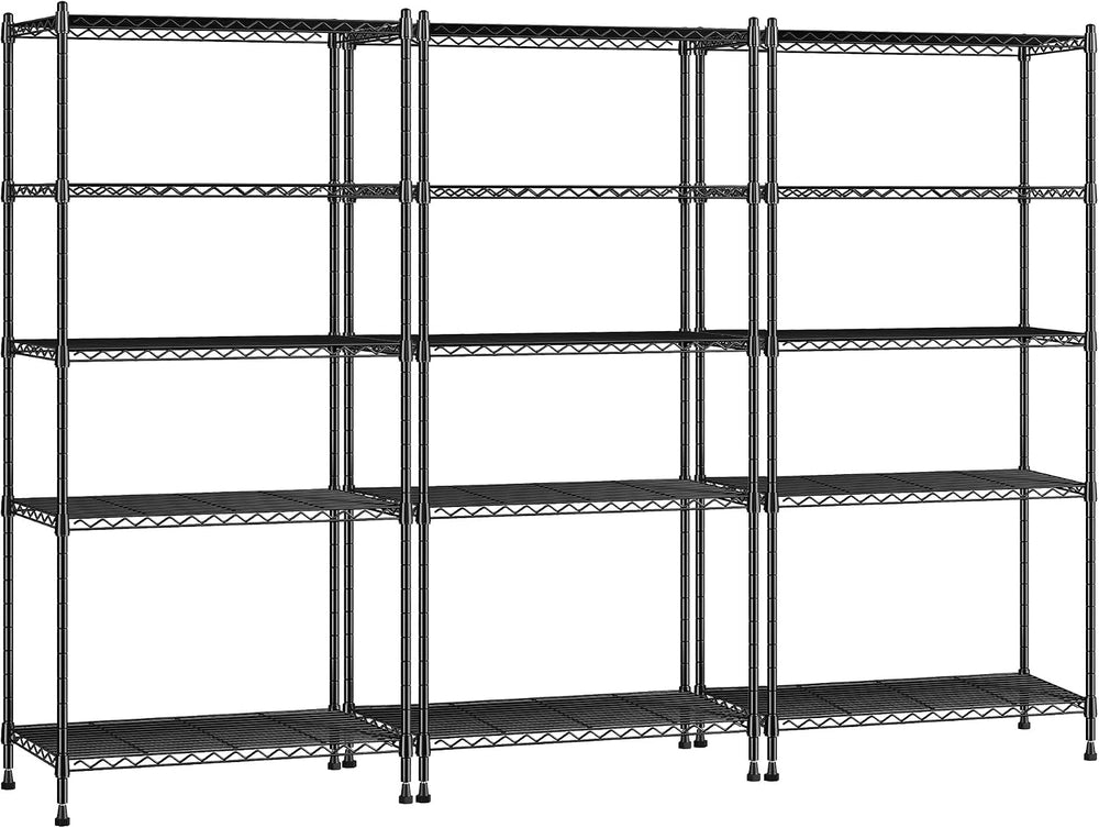 1010LBS Storage Shelves Adjustable Metal shelving Unit 5 Tier Wire Shelving, ...
