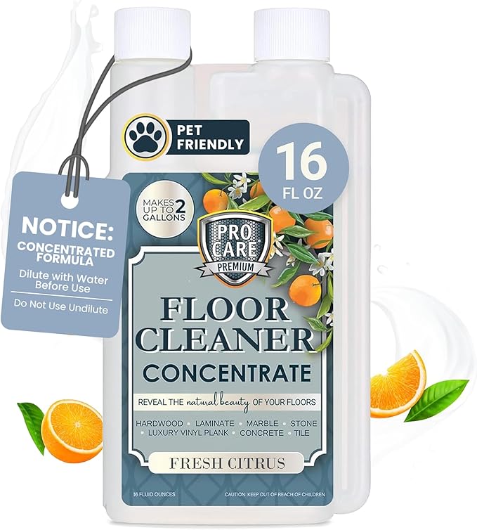 ProCare Citrus Floor Cleaner Concentrate | Vinyl, Stone & Laminate Floor Cleaner by PROCARE