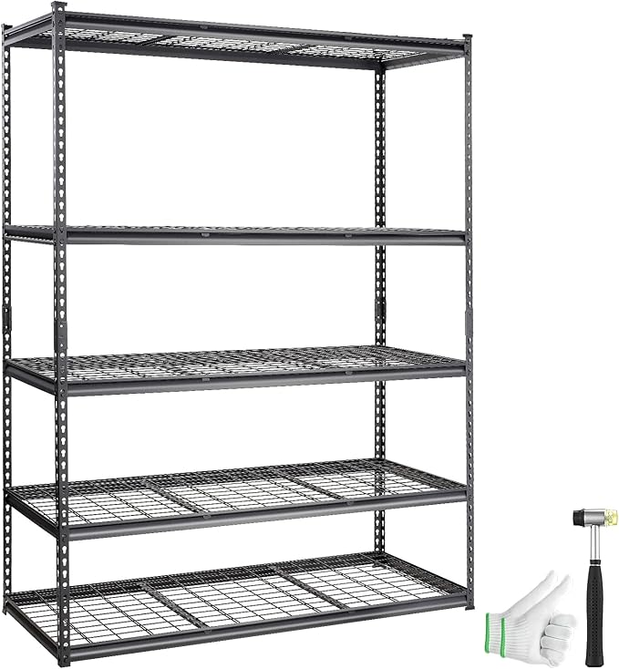 VEVOR Storage Shelving Unit, 5-Tier Adjustable, 2000 lbs Capacity, Heavy Duty by VEVOR