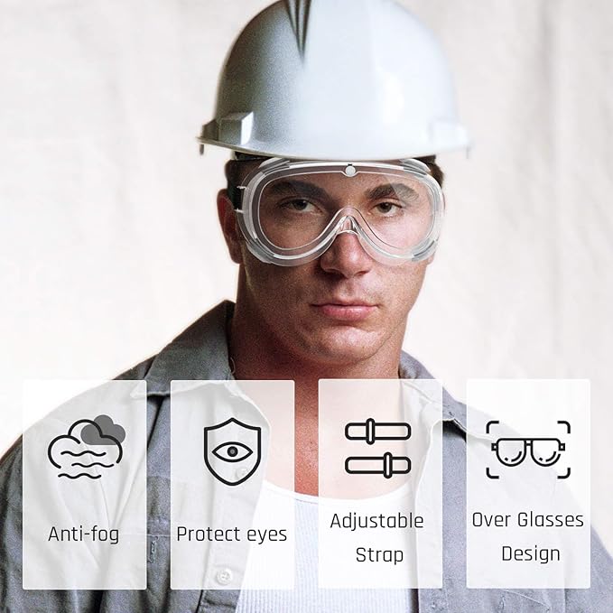 Safety Goggles Medical Goggles Fit Over Eyeglasses Anti-Fog Safety Glasses - Image 5