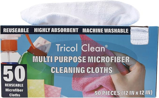 Tricol Clean Profesional Resuable Lint Free Microfiber Edgeless Cleaning Cloth by TricolClean