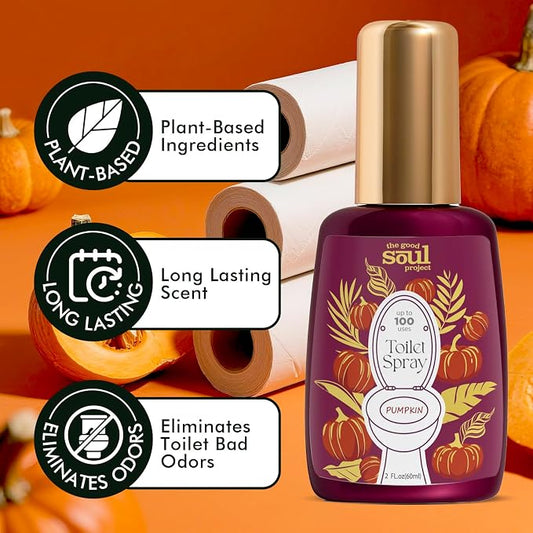 Toilet Spray, Pumpkin Scent, Travel Essentials, 4 Fl.Oz, Bathroom Odor - Image 2