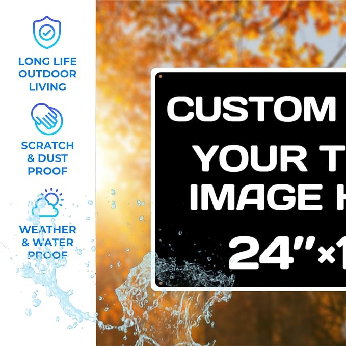 Custom christmas decorations, Aluminum Weatherproof Metal Sign, Optional - Image 4