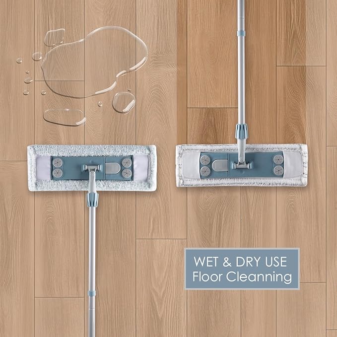 Dust Mop for Floor Cleaning, Magnetic Floor Flat Mop - Image 2