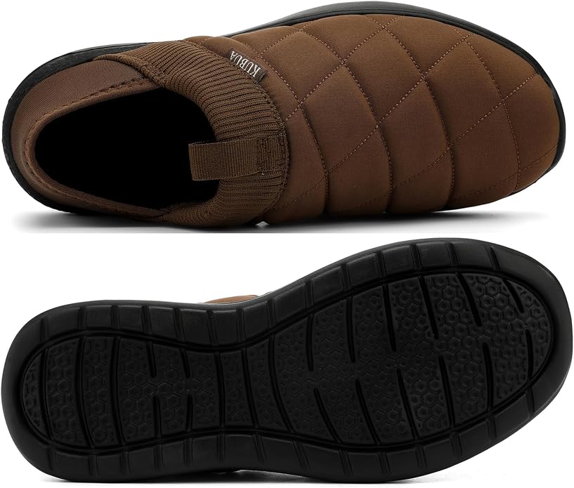 KUBUA Slippers for Men and Womens Indoor House Shoes Plush Slip on Outdoor - Image 3