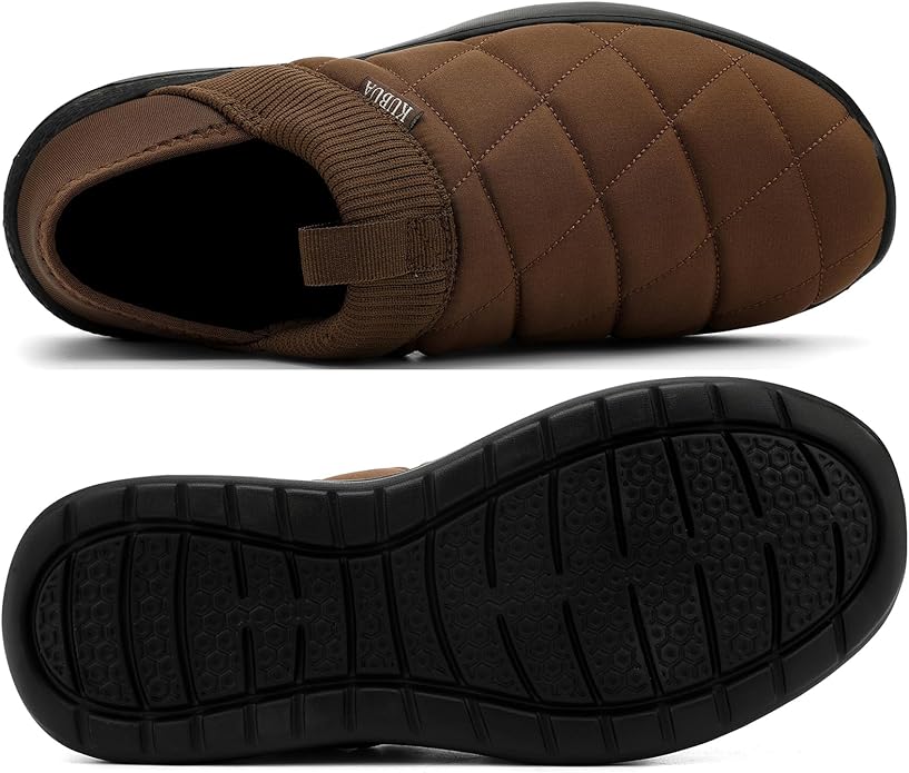 KUBUA Slippers for Men and Womens Indoor House Shoes Plush Slip on Outdoor - Image 3