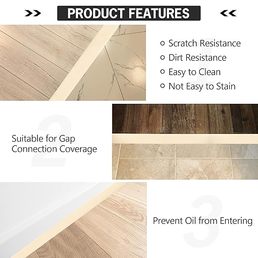 5Ft Floor Transition Strip Self Adhesive Vinyl Cover Floor Strip Flat Divider - Image 6