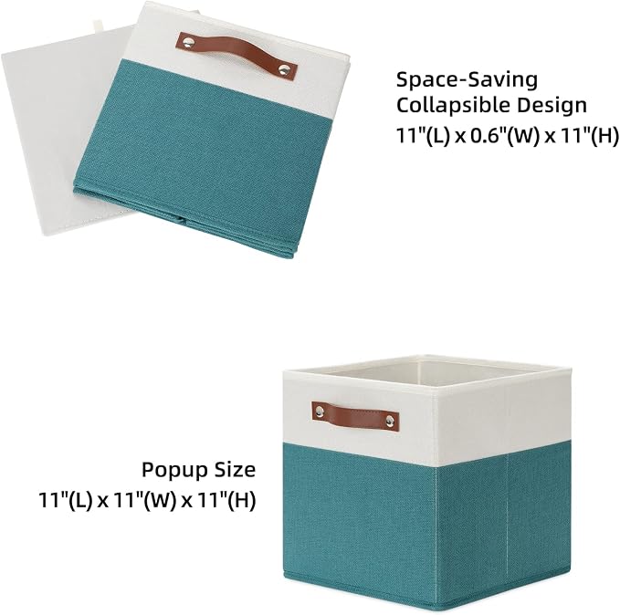 HNZIGE Fabric Storage Cube Bins Baskets - Image 3