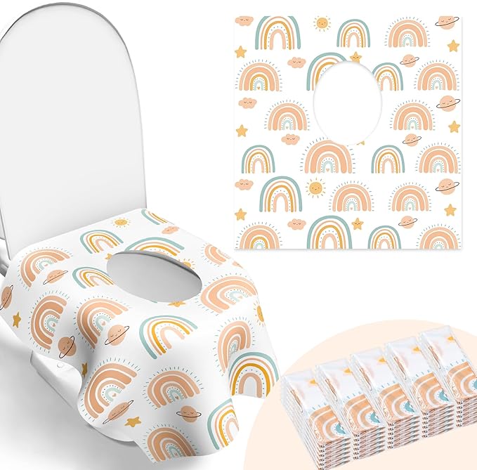 30 Pack Toilet Seat Covers Disposable, Individually Wrapped by POIKSHARK