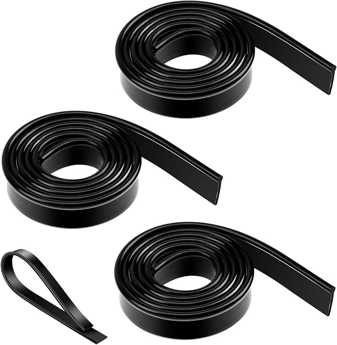 3 Rolls Squeegee Replacement Rubber Blades 41 Inch Silicone Black Blade by Mozeat+Lens