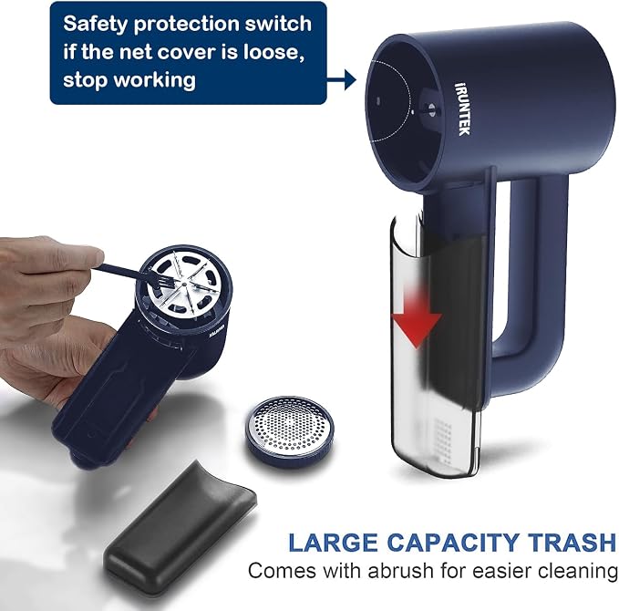 iRUNTEK Rechargeable Fabric Shaver & Lint Remover｜3-Speed Lint Shaver - Image 6