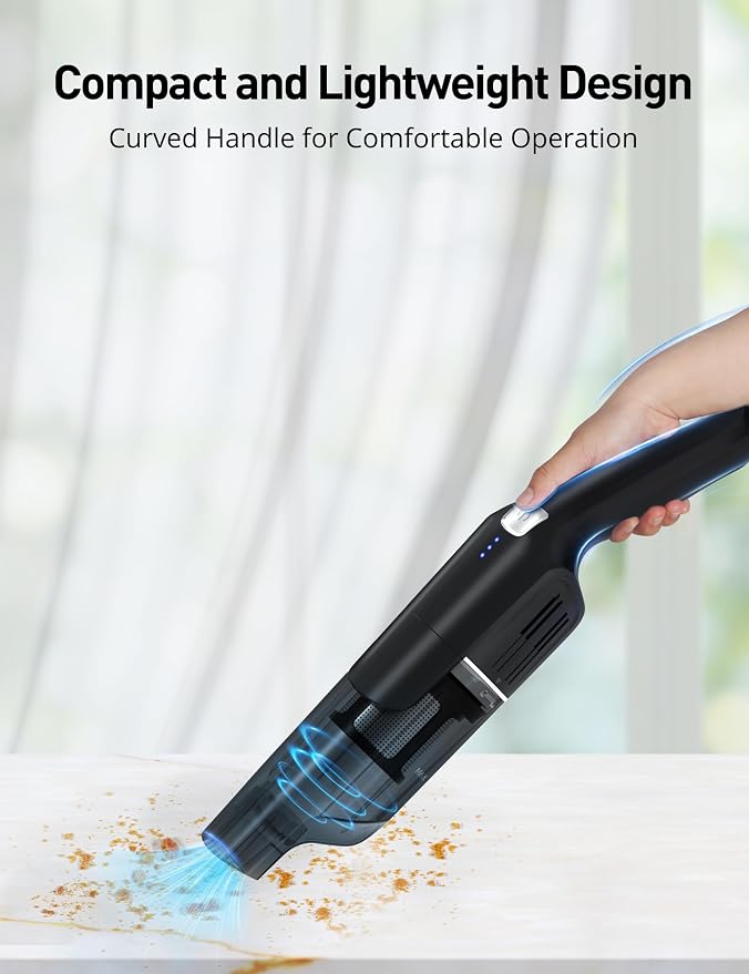 Successor Handheld Vacuum, Cordless Vacuum 15KPA Powerful Car Vacuums, - Image 6