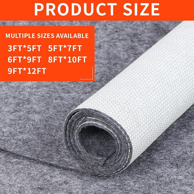 Non-Slip Rug Pads 1/4” Thick, 2x3Ft Waterproof Rugs Non Skid Rug Pad - Image 2
